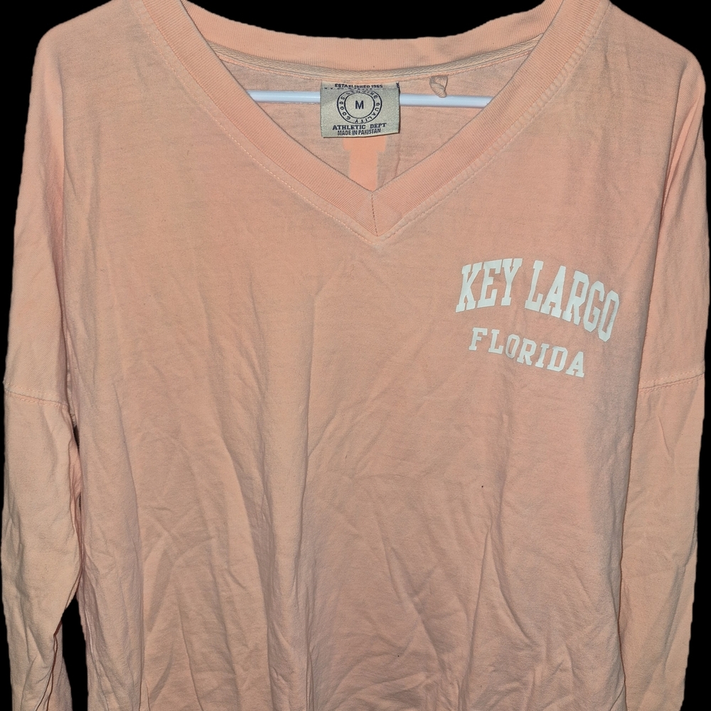 Key Largo Florida Long Sleeve Tee (Peach)